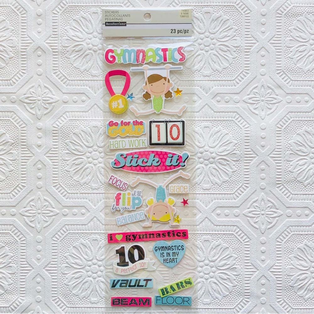 Recollections Gymnastic Stickers 23 ct